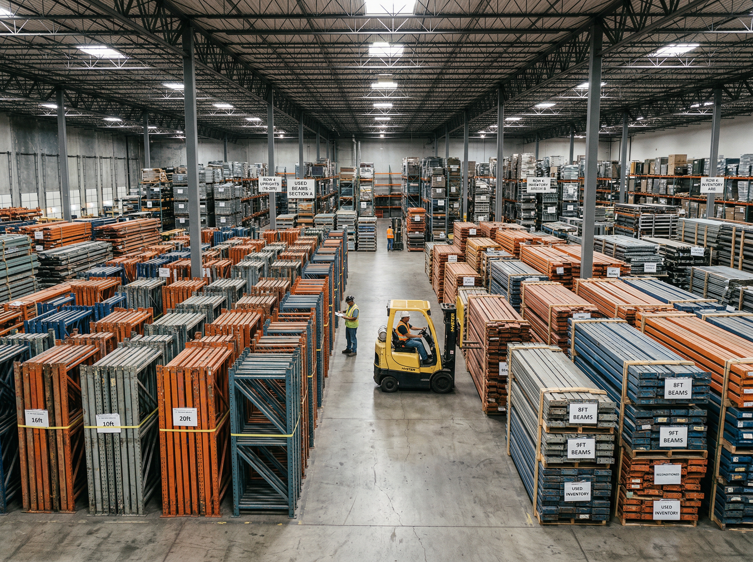 Used and refurbished pallet racking available for sale in Indianapolis, IN